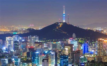 韩国·首尔·南山公园南山塔夜景-重庆旅行社