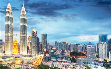 马来西亚·吉隆坡·双子星塔夜景-新马旅游