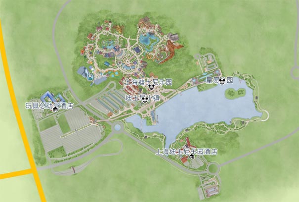 上海迪士尼乐园简易地图