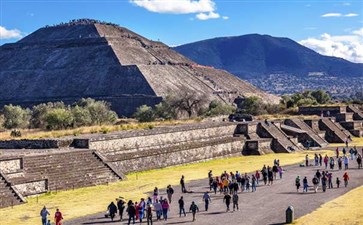 墨西哥特奥蒂瓦坎阿兹特克文明遗址太阳金字塔-北美洲旅游