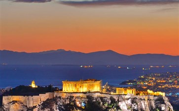 雅典卫城夜景-希腊土耳其旅游-重庆旅行社