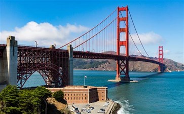 美国西海岸旧金山金门大桥-美国旅游线路报价