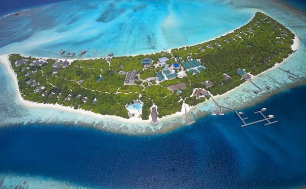 马尔代夫旅游：神仙珊瑚岛全景