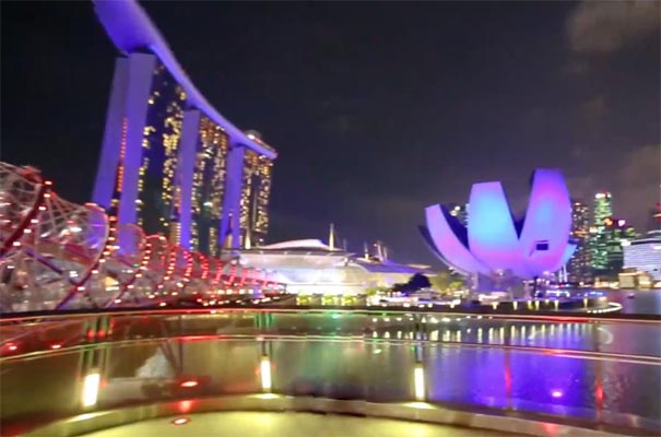 新加坡旅游滨海区夜景-重庆青年旅行社