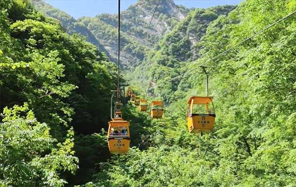 西安旅游景点：太平国家森林公园缆车