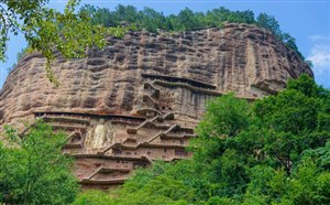 [甘肃旅游]麦积山石窟－悬崖峭壁上的绝世佛龛