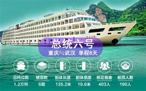 总统系列豪华三峡游轮 重庆到武汉三峡长线游轮推荐
