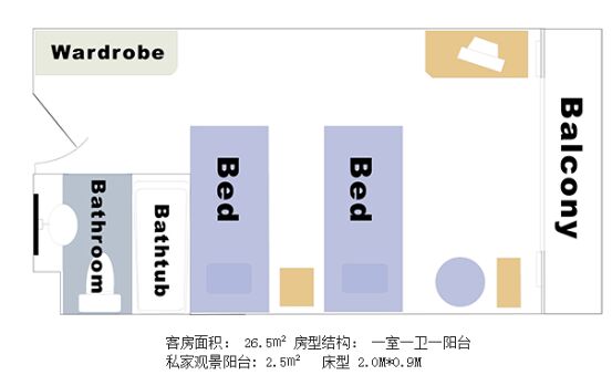 世纪之星号游轮豪华商务间