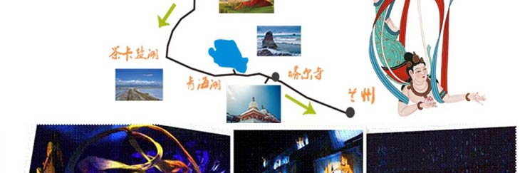 甘肃青海旅游:游览线路简图2