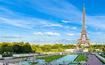 法国巴黎埃菲尔铁塔与战神广场
