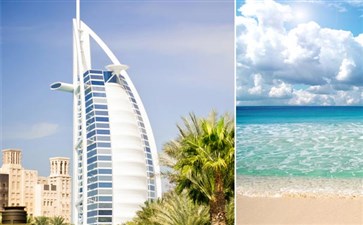 迪拜·帆船酒店与朱美拉海滨浴场-重庆青年旅行社