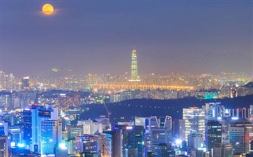 韩国首尔城市夜景-韩国自由行