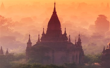 缅甸蒲甘清晨日出-重庆到缅甸自驾游