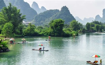 桂林遇龙河竹筏-重庆到桂林四日游旅游线路