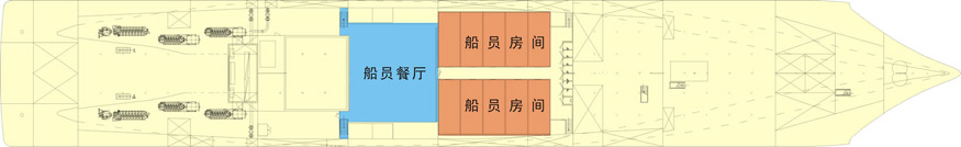 长江黄金1号豪华五星游轮甲板布局介绍：底舱甲板