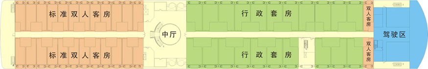 长江黄金1号豪华五星游轮甲板布局介绍：驾驶甲板