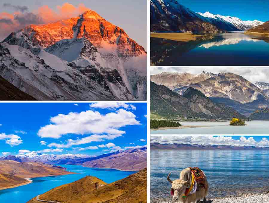 西藏自驾旅游:途中游览的西藏自然景色图片