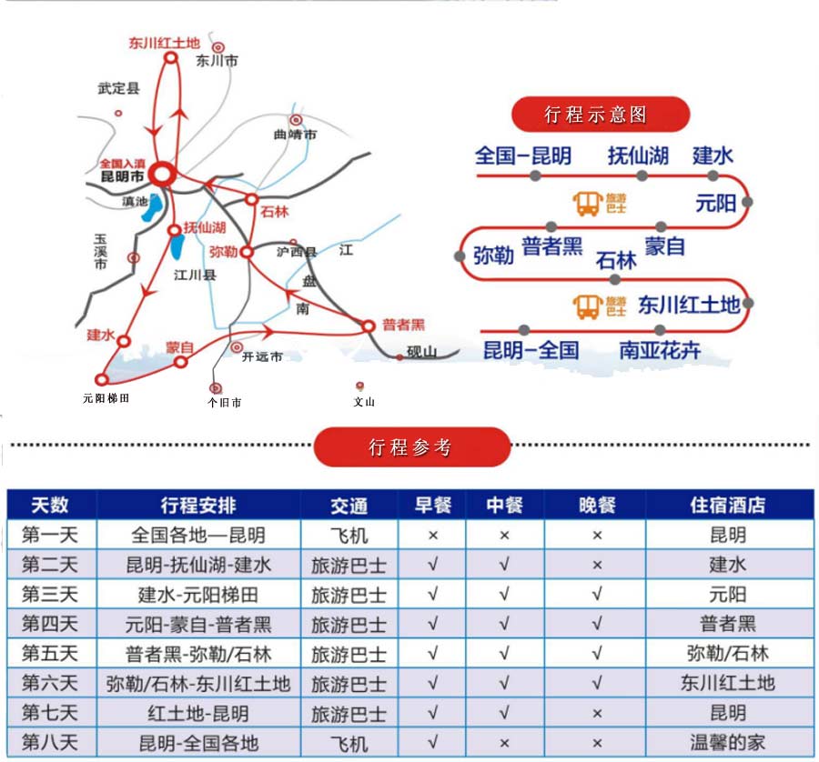 重庆到云南摄影旅游线路-重庆旅行社