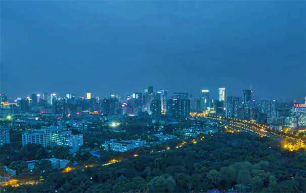 重庆到西安之成都夜景