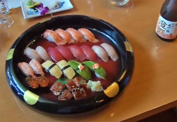 日本旅游花费多少钱之餐饮：八贯握寿司拼盘