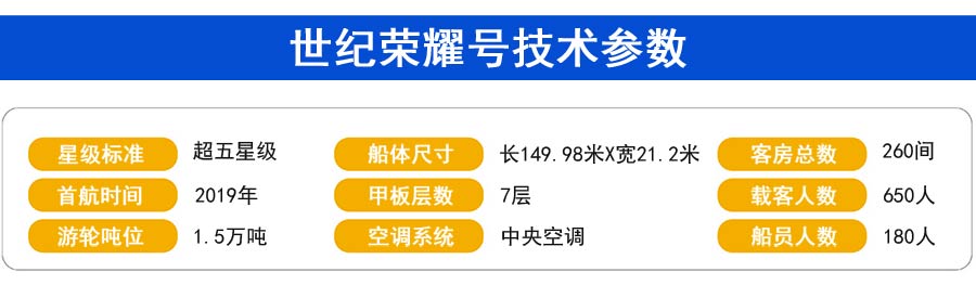 世纪荣耀号三峡游轮技术参数