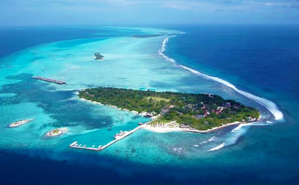 马尔代夫白金岛全景