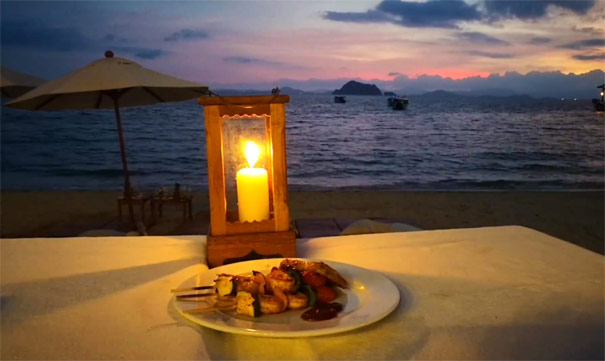 普吉岛大长岛与小长岛海景晚餐