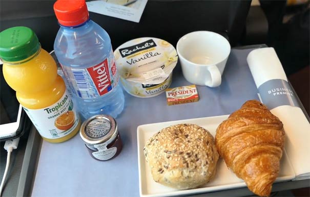 欧洲之星列车提供的早餐