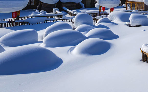 东北雪乡冬季雪景