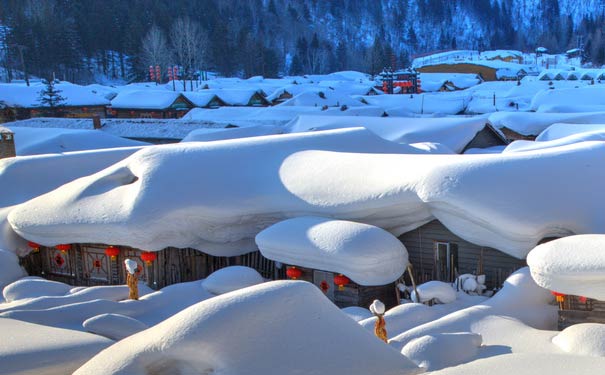 东北雪乡冬季雪景