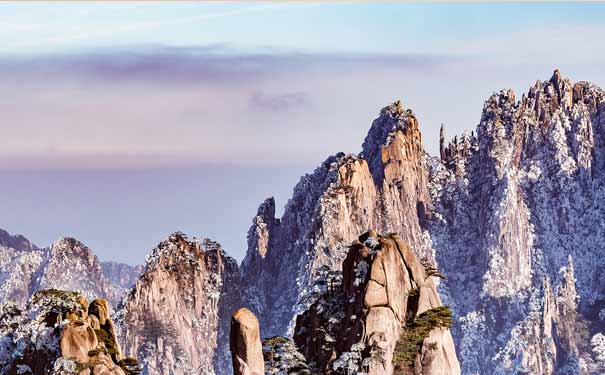 安徽旅游：黄山雪景