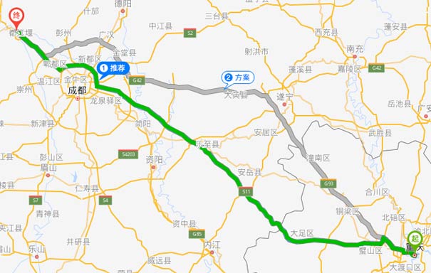 四川旅游：重庆到都江堰自驾旅游线路