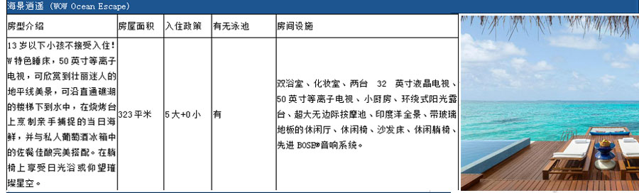 马尔代夫旅游宁静岛房型参考3-重庆青年旅行社