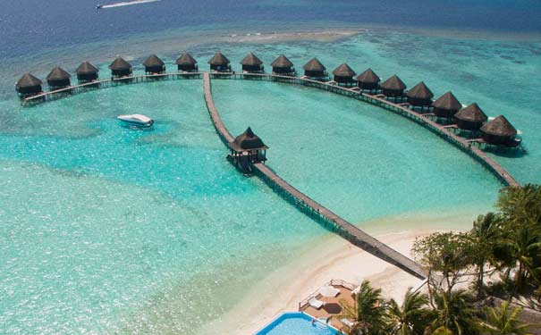 马尔代夫旅游：美人蕉岛水上别墅