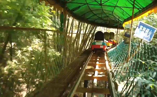 亚洲第一瀑万州大瀑布(青龙瀑布)：丛林飞车