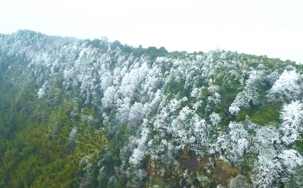 重庆北碚缙云山雪景