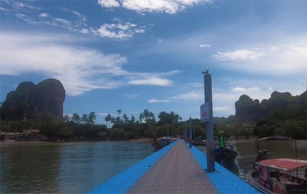 泰国甲米旅游景点：莱利海滩（泰语Hat Rai Le，英语Railay Beach）