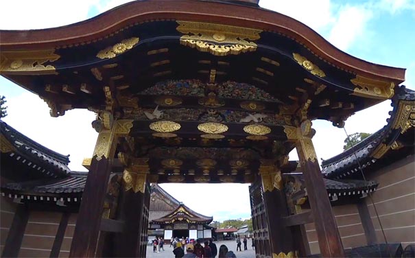 日本旅游：京都二条城内城门