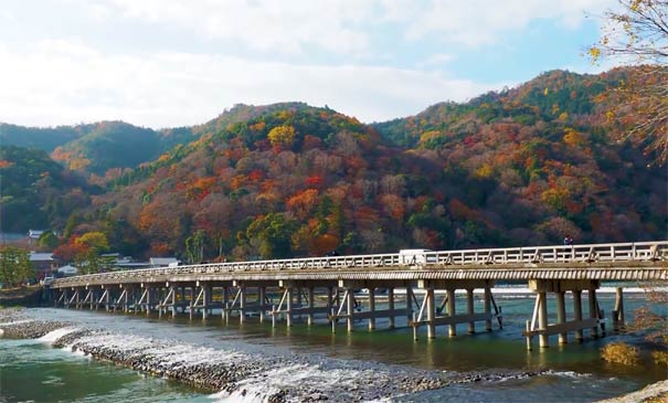 日本旅游：京都北野天满宫渡月桥