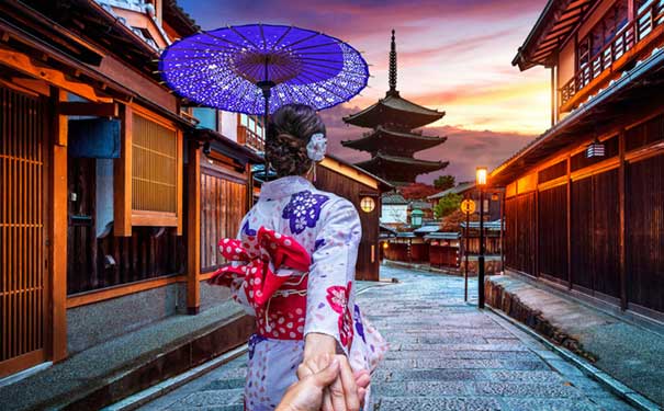 日本京都旅游：祗园花见小路