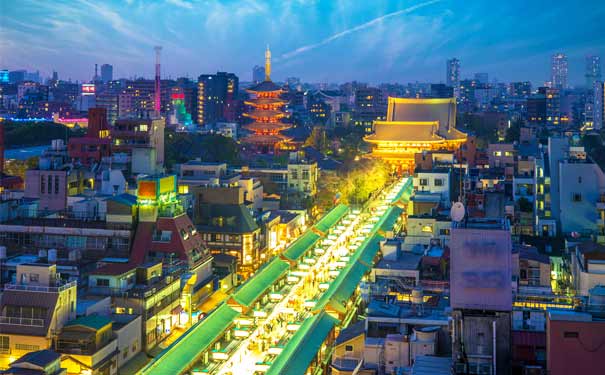 日本旅游：东京浅草观音寺仲见世商店街