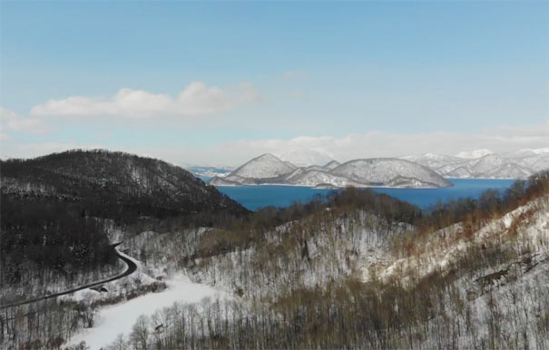 日本旅游：洞爷湖雪景