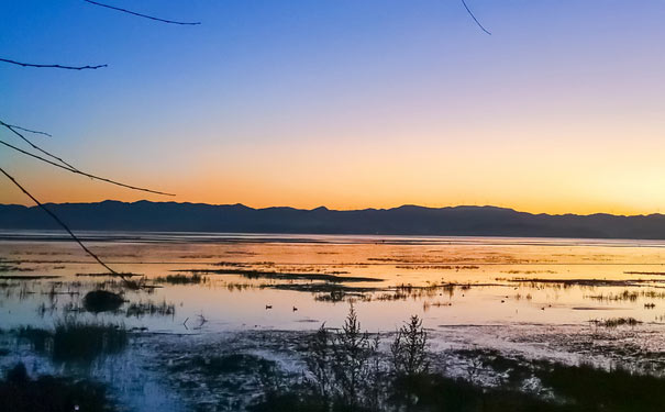 贵州旅游：威宁草海落日