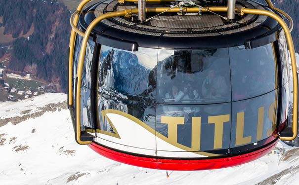 瑞士旅游：阿尔卑斯山铁力士山缆车