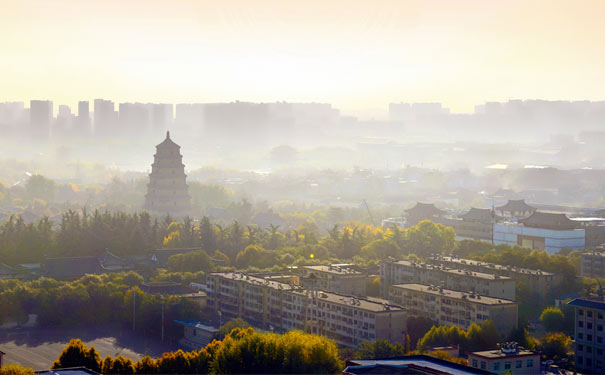 西安旅游：大雁塔清晨