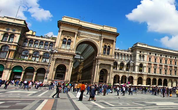 欧洲旅游：意大利米兰埃马努埃尔二世长廊