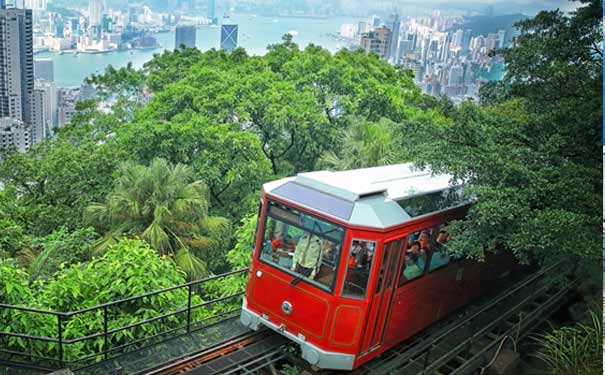 香港旅游：太平山观光缆车