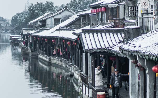 江南旅游古镇雪景推荐：西塘雪景