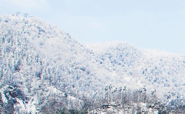 西岭雪山冬季雪景