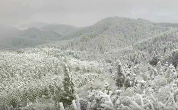 重庆涪陵武陵山雪景